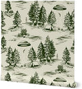 Spoonflower Alien Toile Peel and Stick Removable Wallpaper by Spoonflower