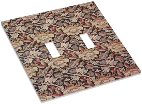 Decorative Switch Plates Vintage William Morris Floral Plants 2 Gang Double - Image 3
