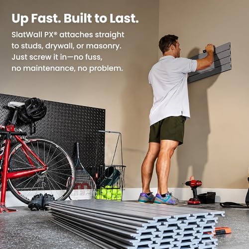 Heavy Duty 8'H x 4'W PVC Garage SlatWall Storage System - Image 6