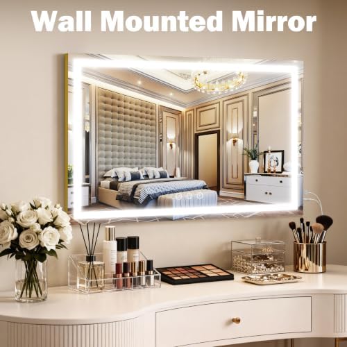 ROLOVE Extra Large Gold Hollywood Vanity Mirror - Image 6