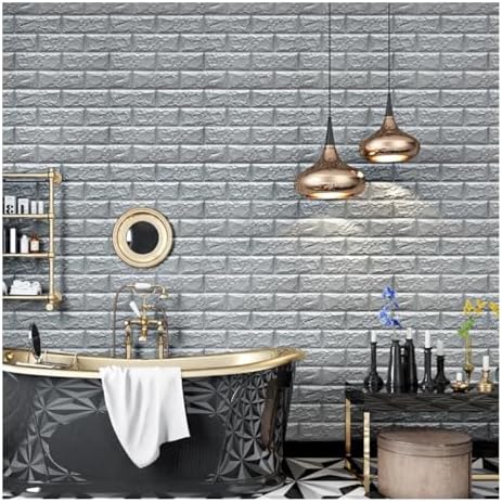 Queenbox 27.6x393.7 in Faux Brick Peel and Stick Foam Soft Waterproof Wall Panel - Image 3