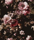 Laatse Dark Floral Brown Wallpaper Peel and Stick17.5 × 118" by Laatse