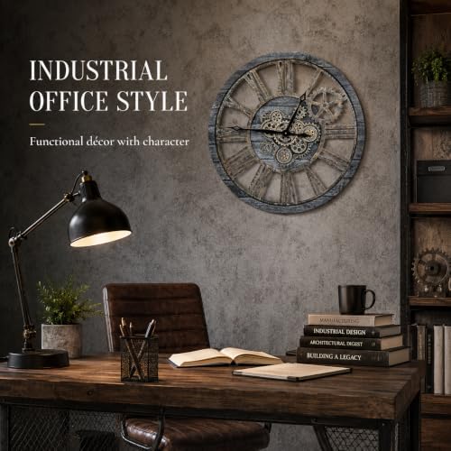 The B-Style Large Wall Clock 36 inch/90cm Carbon Gray - Image 4