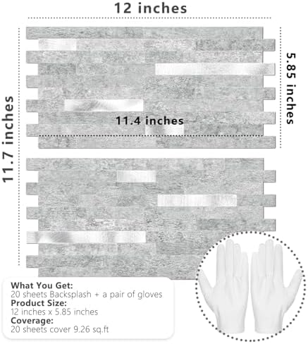 STICKGOO 20 Sheets Peel and Stick Backsplash Tile, Stick on Backsplash - Image 6
