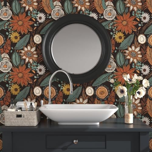 Laatse Boho Wallpaper Peel and Stick 17.5"x78.7" - Image 2