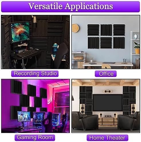 TroyStudio Thick Acoustic Foam Panels, Dense Soundproof Padding Tile, Recording - Image 5