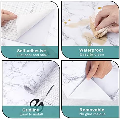 Arthome White Marble Contact Paper - Image 6
