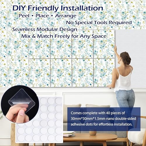 PINWELIFE® Acoustic Art Tiles – 8-Pack 12"x16" Sound Absorbing Panels, Seamless - Image 3