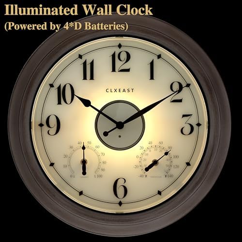 CLXEAST 18" Illuminated Outdoor Clocks - Image 4