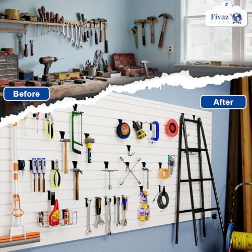 PVC Slatwall Panels, 4 ft x 4 ft Garage Wall Storage Systems - Image 2
