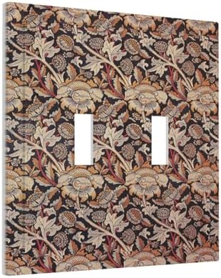 Decorative Switch Plates Vintage William Morris Floral Plants 2 Gang Double - Image 2