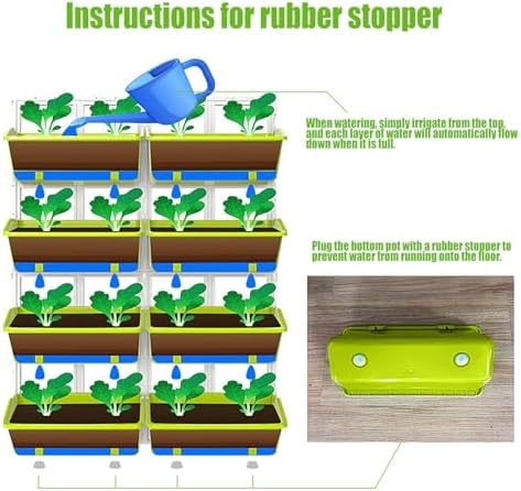 Vertical Wall Planter 8 Pockets Indoor Outdoor, Army Green Garden Planter - Image 2