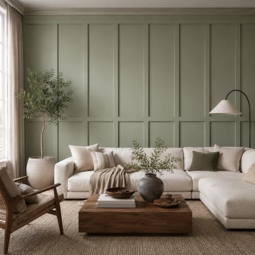 Paulownia Wood Wall Panel Board Batten Panel Kit 9.84 ft x 8 ft by Memorywuu
