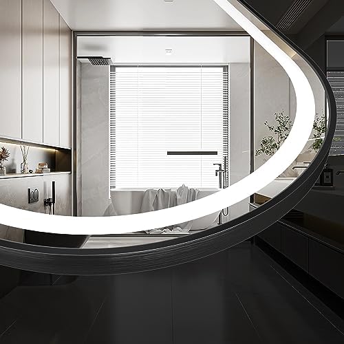 Arched Bathroom Mirror 24"x36", LED Tempered Glass - Image 5