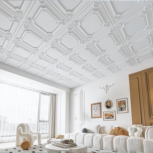 Art3d 24-Pack Waterproof PVC Drop Ceiling Tiles, 24 x 24 in - Image 2