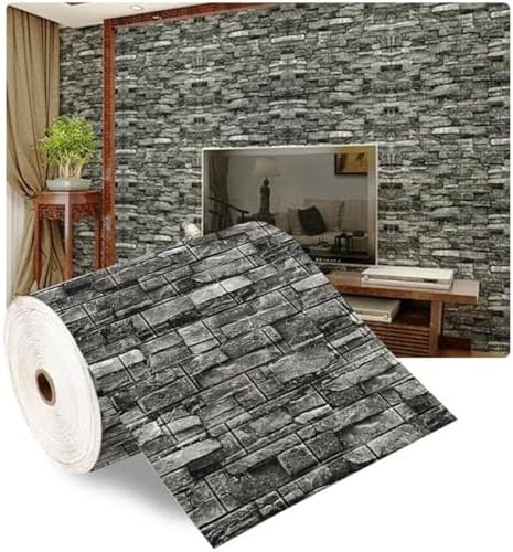 Waterproof Wall Panels 27.5" x 196.8" Faux Brick Wallpaper Peel and Stick Art - Image 4