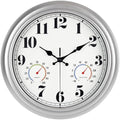 JENLYSTIME 13 Inch Outdoor Clock, Waterproof and Silent by JENLYSTIME