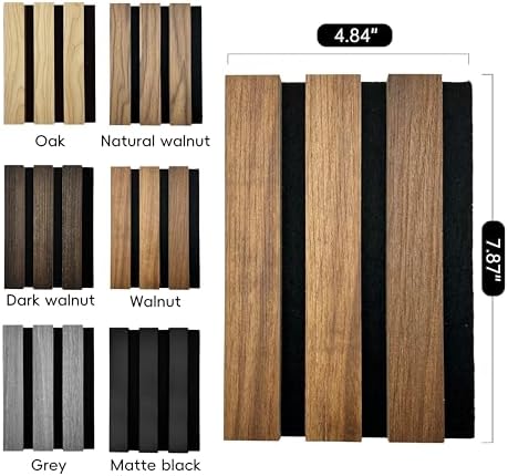 RITOLLO Wood Panels for Wall 4.92"×7.68" Acoustic Panels for Interior Wall Decor - Image 2