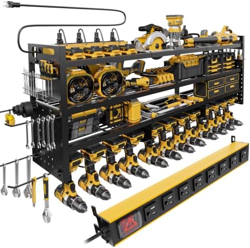 Large 49''Wide Power Tool Organizer Wall Mount, Charging Station by STURDIFLOW