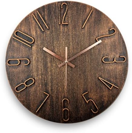 Wall Clock, Silent Clock, Wall Clocks Battery Operated， 12 inch Modern Wall by Fapugh