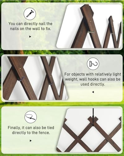 Expandable Wooden Lattice Fence Panel, 1 Pack, 3.2 x 6.1 Ft - Image 2