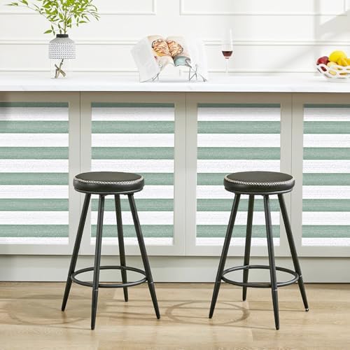 Green Stripe Peel and Stick Wallpaper A Set of 15.7" x 236" Green and White - Image 2