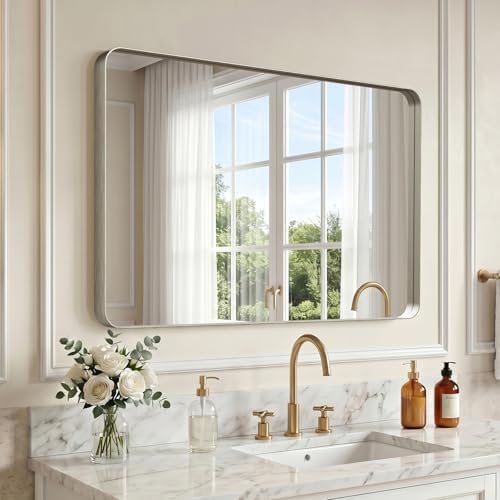 36"x24" Bathroom Vanity Mirror for Wall Aluminum Framed Farmhouse Rectangle by Kosmonia