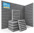 24 Pack Pyramid Acoustic Foam Panels by AUSLET