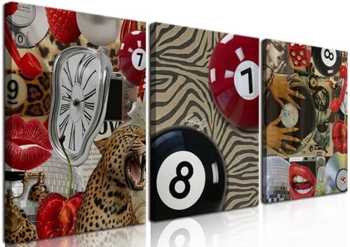 Trendy Leopard Cheetah Wall Art Set of 3 by YFvrPtYourFavoritePainting