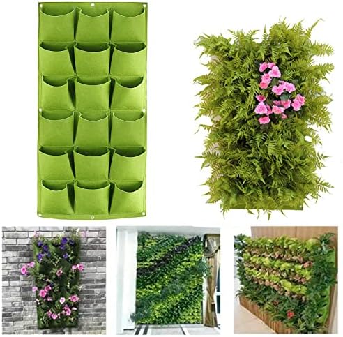 ZOENHOU 2 Pack Total 36 Roomy Pockets Green Vertical Garden Planter, - Image 7