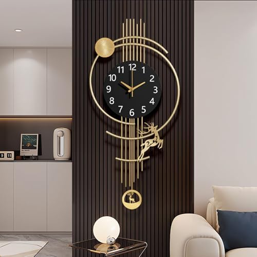 Large Wall Clocks for Living Room, Silent Non Ticking Battery Operated by Unknown