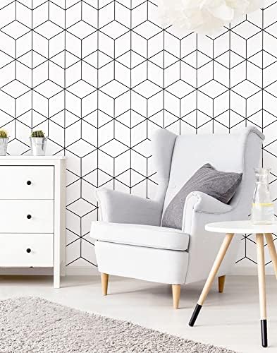 Removable Wallpaper White and Black Contact Paper - Image 6