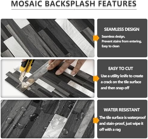 STICKGOO 20 Sheets Peel and Stick Backsplash Tile, Stick on Backsplash - Image 4