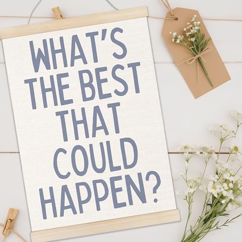 Welshower Boho Motivational Positive Poster Hanger Frame, What's the Best That - Image 2
