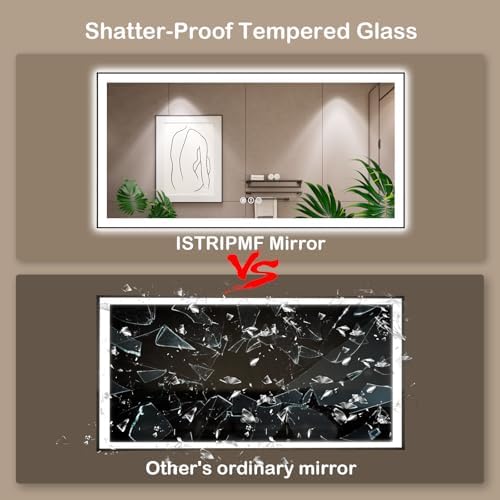 60x28 Inch LED Bathroom Mirror - Image 6