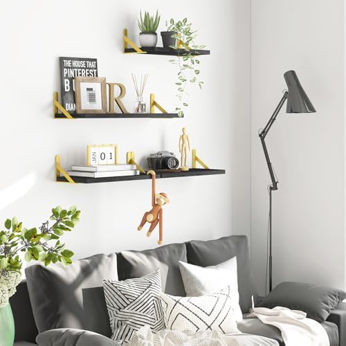 YGEOMER 4 Different Sizes Floating Shelves - Image 6