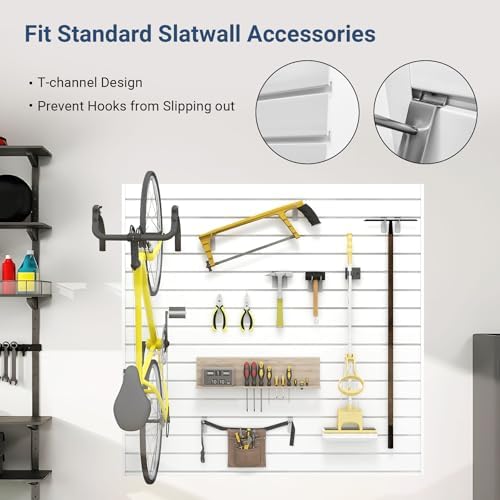 Neoaider Slatwall Panel 4 FT x 4 FT, Interlocking Slat Wall Paneling - Image 4