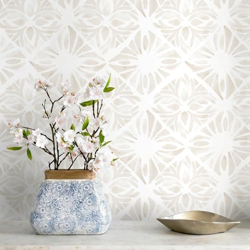 Boho Wallpaper Neutral Peel and Stick Wallpaper 78.7"x17.3" Geometric Wall by Fiula