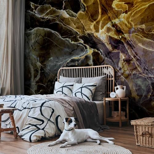 artgeist Peel and Stick Wallpaper, Bedroom Decor Black Abstract 193x138 in - Image 5