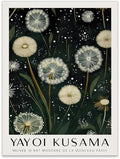rumlud Japanese Green Botanical Flower Poster Vintage Nature Dandelion Wall Art by rumlud
