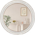 26 inch Round Mirrors for Wall Wood Circle Mirror by FuxuiwyRoundWallMirror