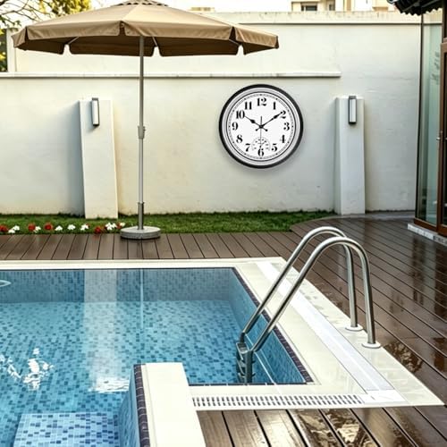 JENLYSTIME 12 Inch Indoor/Outdoor Retro Waterproof Wall Clock - Image 4