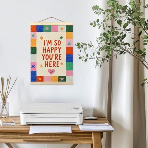 madalo I'm so Happy You're Here Wall Art Poster Hanger Frame, kids Welcome Sign - Image 5