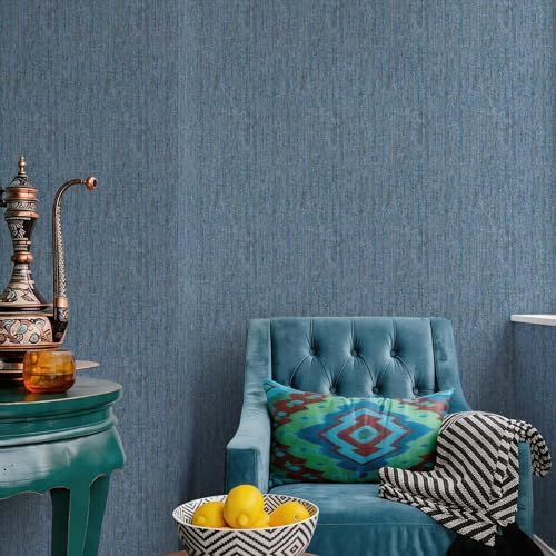 JiffDiff Woven Wallpaper Peel and Stick 17.3" x 1200" Colorful Paint Grasscloth - Image 4