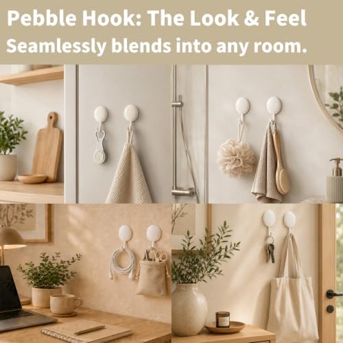 Adhesive towel hooks for bathrooms, No Drill Shower Hooks - Image 4