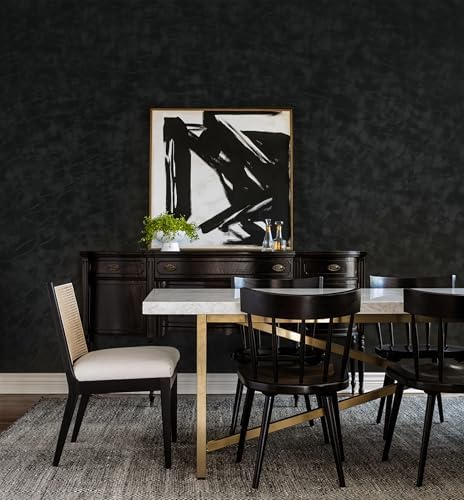 Yasinet Peel and Stick Wallpaper Black Removable Wallpaper Modern Black Contact - Image 4