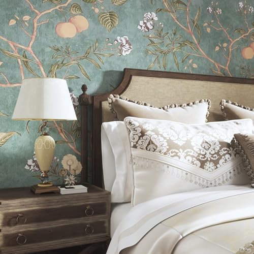 Laatse Vintage Bird Floral Wallpaper Peel and Stick 17.5" x 197" - Image 3