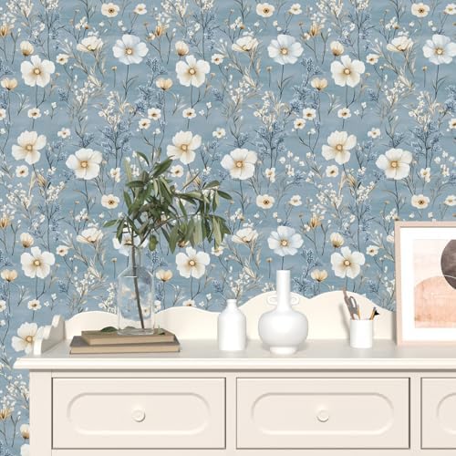 Laatse Vintage Floral Wallpaper Peel and Stick 17.5" x 118" - Image 2