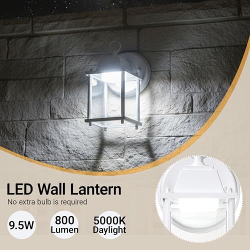 LIT-PaTH Outdoor Wall Light Fixture, LED 5000K, 1 Pack - Image 3