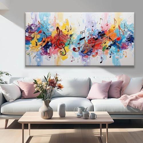 Suconvng Abstract Wall Art For Living Room Colorful Musical Note Canvas Art - Image 6
